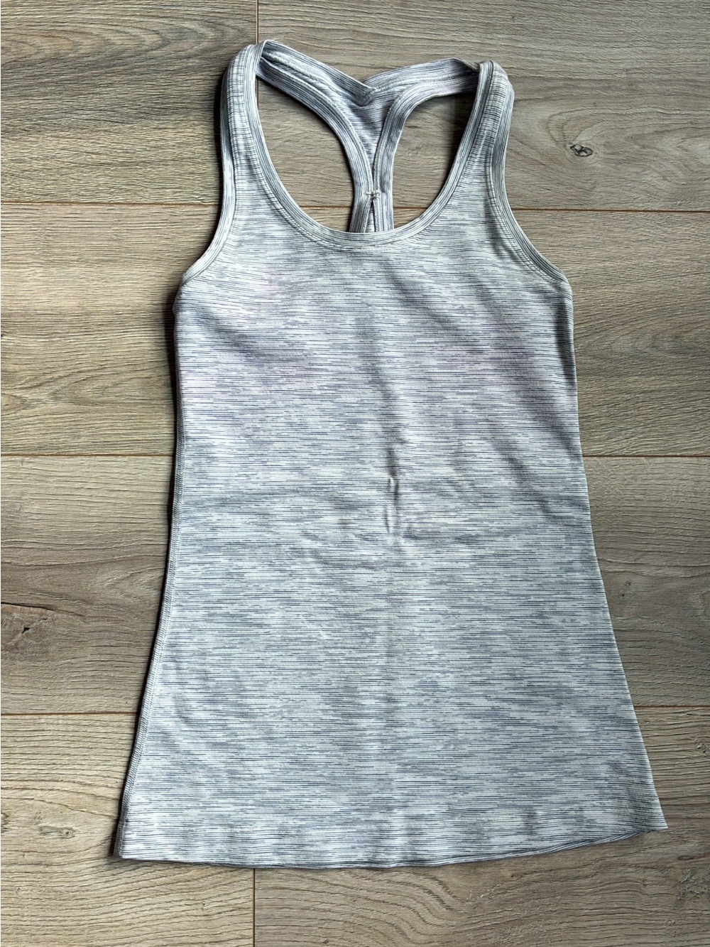 lululemon athletica Heathered Light Gray Racerback Tank